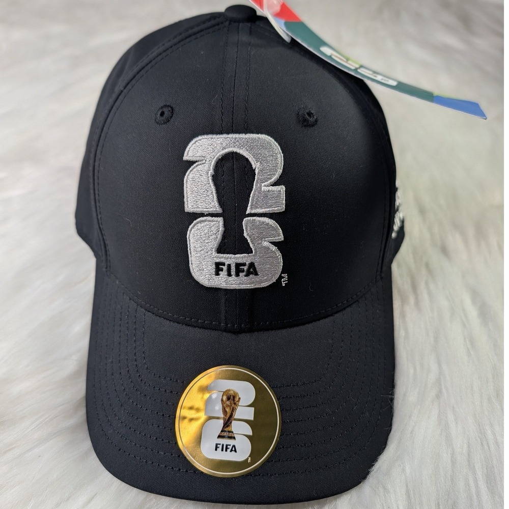FIFA World Cup 2026 Hat Unisex OSFM Black Embroidered Soccer Cap